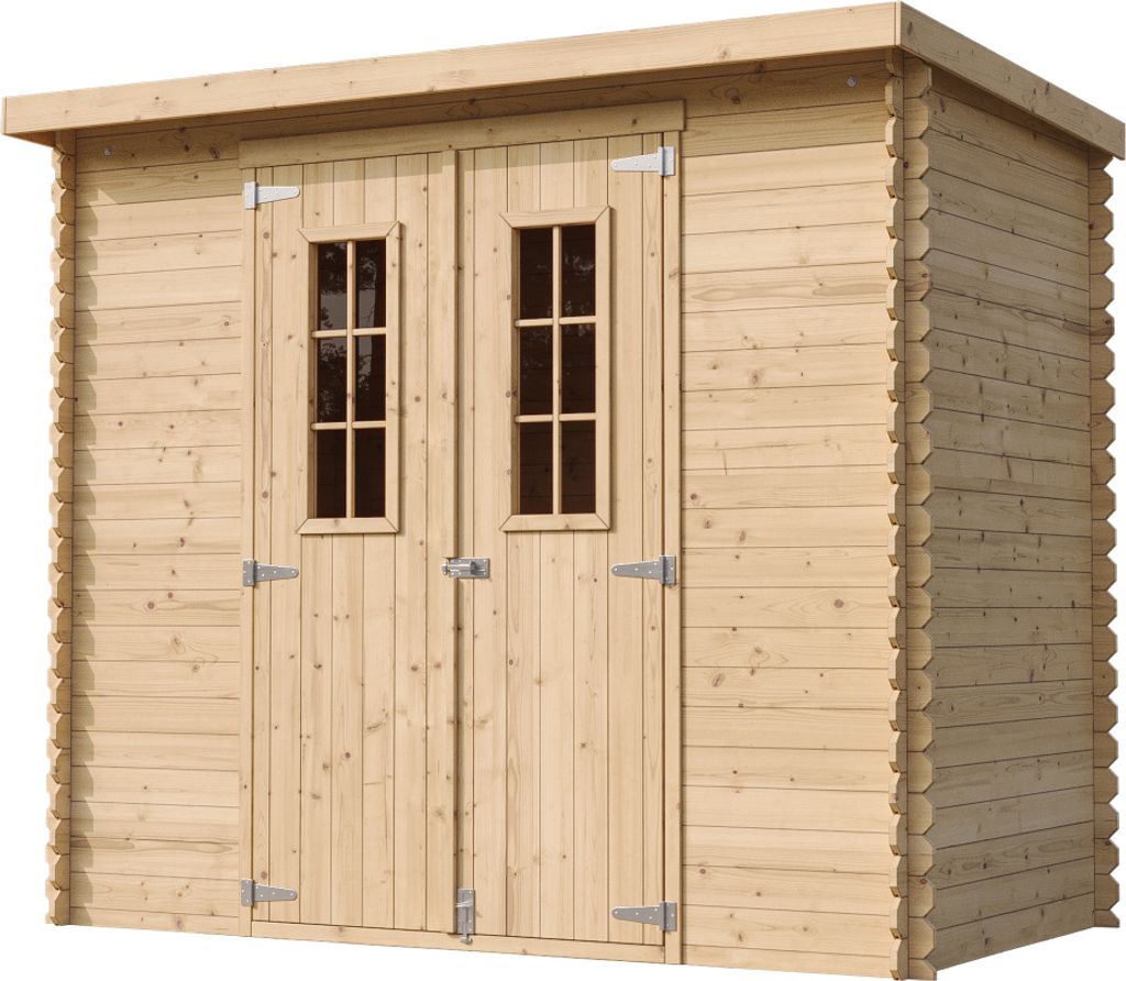 TIMBELA M310C Abri de jardin en bois - L239xL142xH200 cm/ Image du produit 