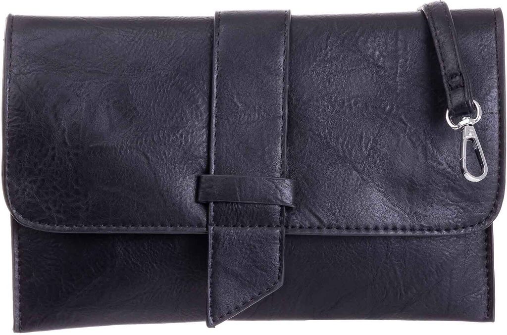 JSI Überschlag Tasche mit Riegel Clutch HB0243 schwarz