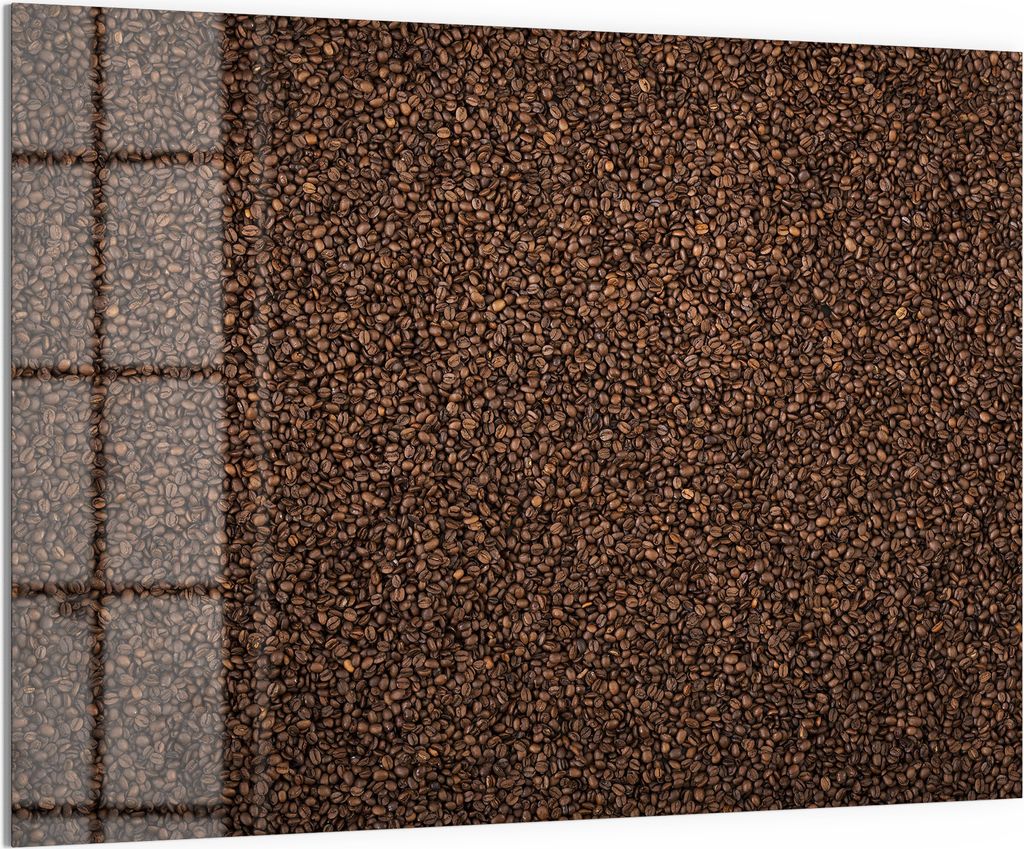 DEQORI Magnettafel Glas 120x90 cm 'Kaffeebohnenmeer' beschreibbar Whiteboard Küche