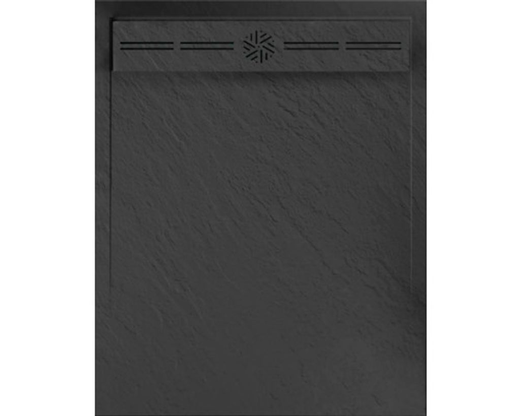 Jungborn Duschwanne VENTI 100 x 80 x 3 cm schwarz matt