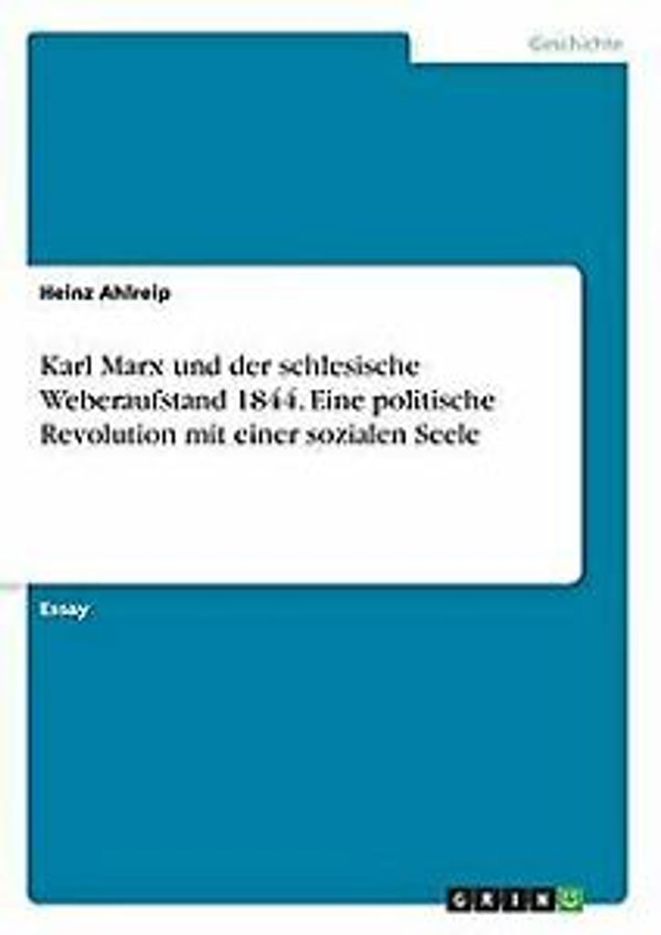 Karl Marx und der schlesische Weberaufstand 1844. E... Book