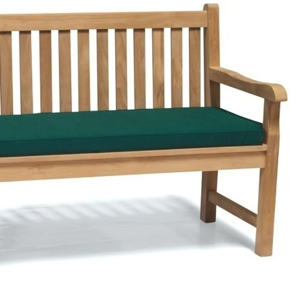 Coussin de banc 101x46x5 cm Vert en tissu déperlant Teako Design Cosenza