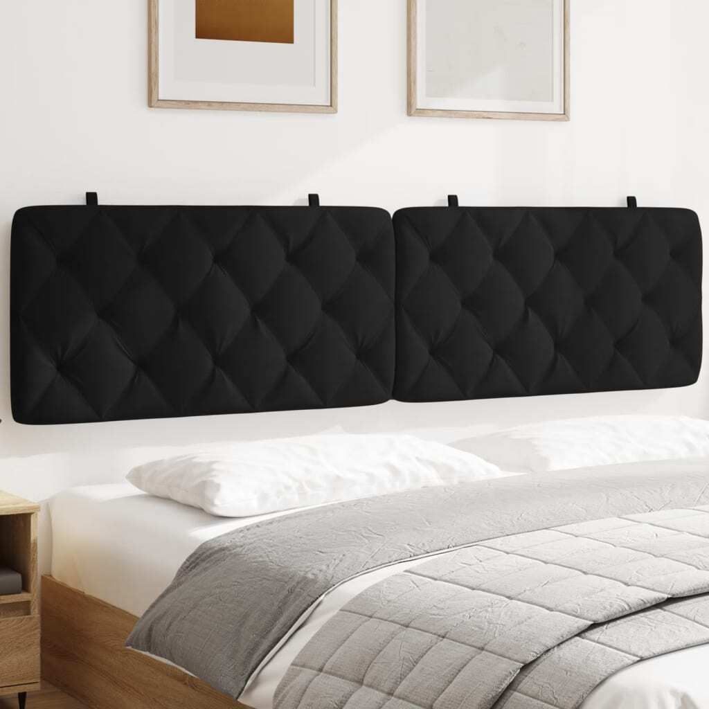 "2026 Promotion" Kopfteil moderne --Kissen Schwarz 200 cm Samt - Bettkopfteil CC22758