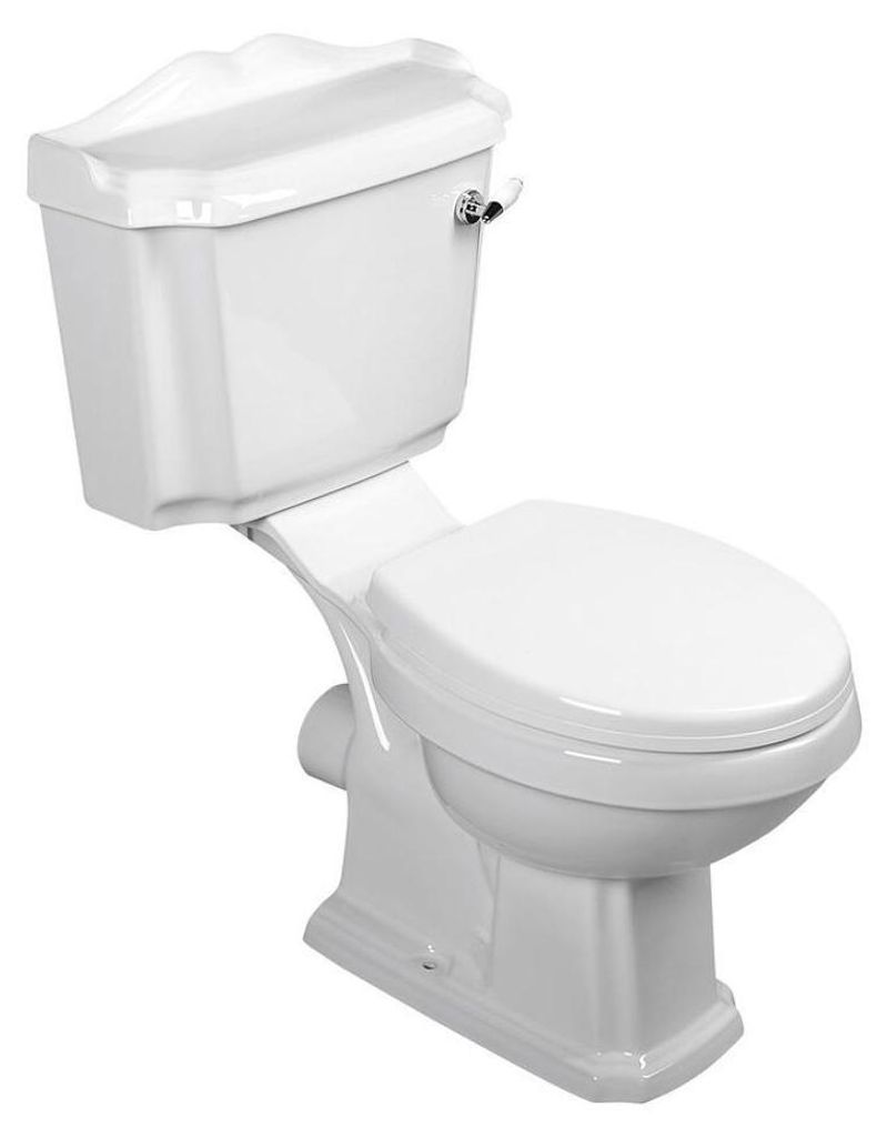 ANTIK Retro Kombi-WC + WC-Sitz, weiß Produktbild 