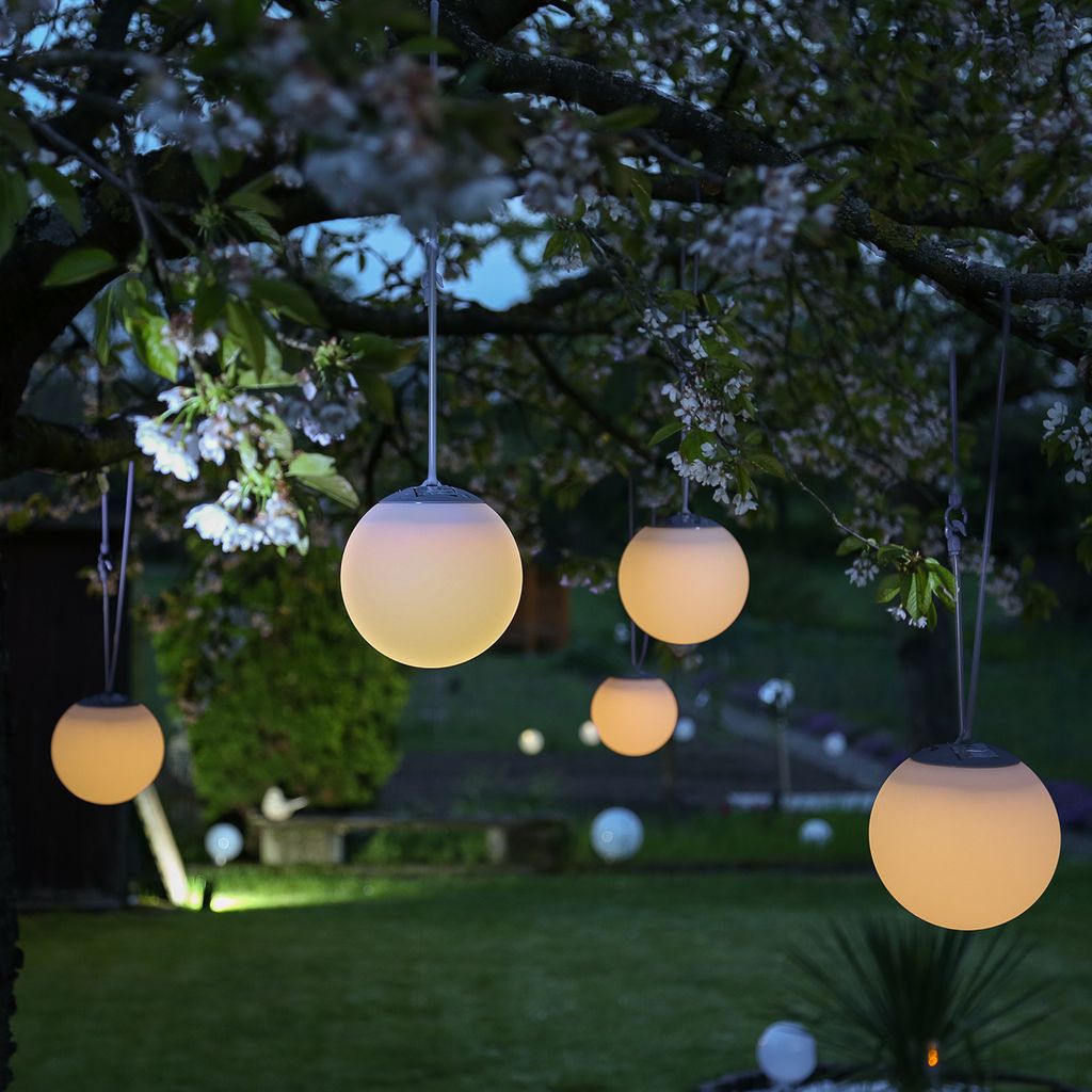 20-30cm Solar Lampion LED Beleuchtung Outdoor Außen Garten Licht Party Deko NEU 