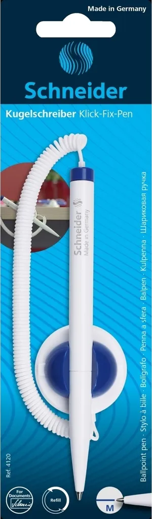 Schneider Klick-Fix Bianca: 10 Penne Anti-Furto con Cavo Telescopico