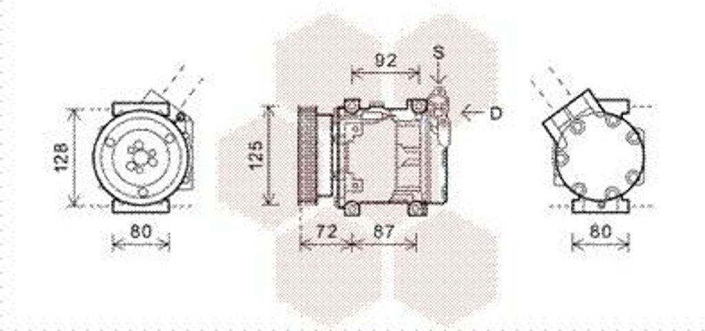 VAN WEZEL 4300K468 - OE 8200526884 Klimakompressor für Duster, Logan, Sandero, Logan I, Thalia I (LB)