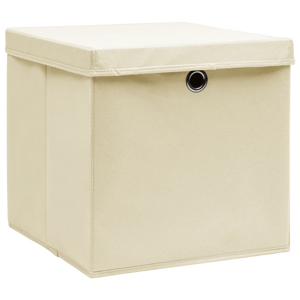 vidaXL Boîtes de rangement avec couvercles 4 pcs. 28x28x28 Image du produit 