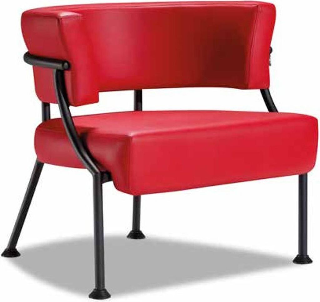 r Roter Sessel Designer Leder Einsitzer Polster Clubsessel