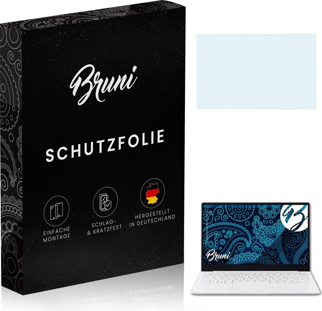 atFoliX 4061187863600, Laptop Bildschirmschutz, Transparent, Samsung, Galaxy Book Pro 13", Klare Bildschirmschutzfolie, Kratzresistent