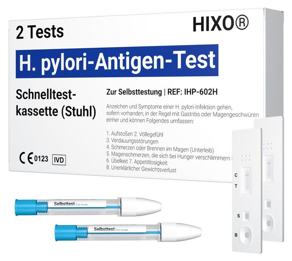 HIXO H. Pylori (Helicobacter Pylori) Schnelltest Stuhl Produktbild 