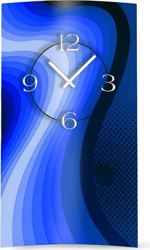 Orologio da Parete Astratto Blu Design Silenzioso dixtime 3D-0052