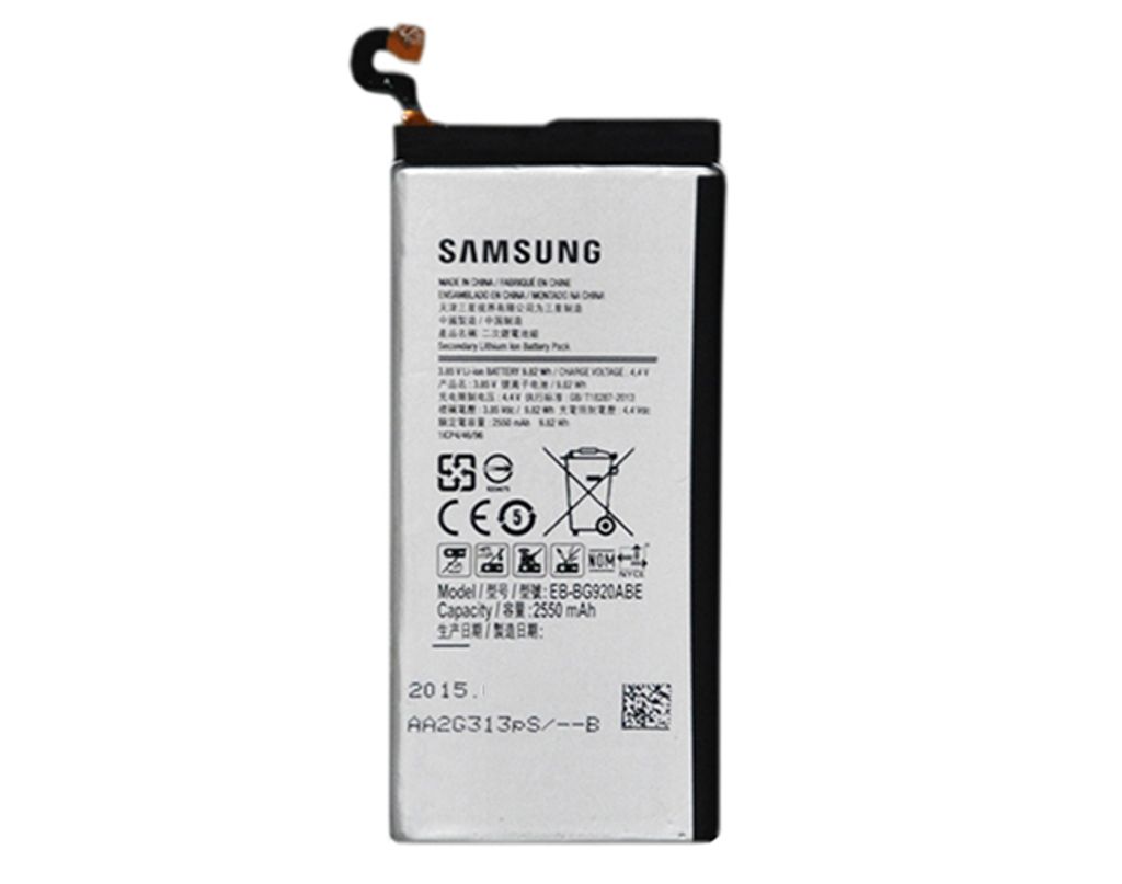 Akku für Samsung Galaxy S6 3,85V 2550mAh/9,82Wh Li-Polymer Schwarz