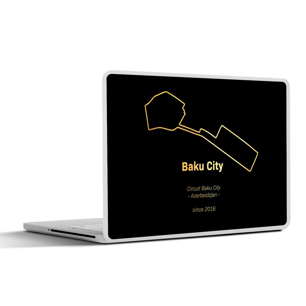 MuchoWow Laptop Aufkleber Sticker Cover Baku - Formel 1 - Rennstrecke 25x18 cm - Laptop-Deko