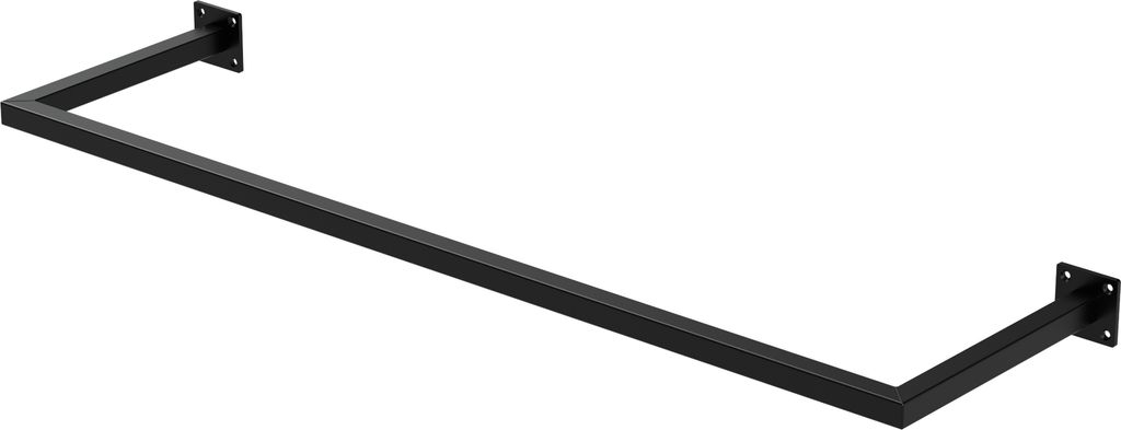Obdélníkový věšák na zeď ML-Design, 30x110 cm, černý, z Obrázek produktu 