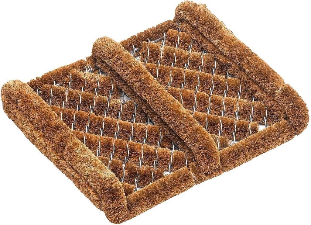 Fußmatte - 30 x 36 cm - Braun - Kokos - Stahl - Produktbild 