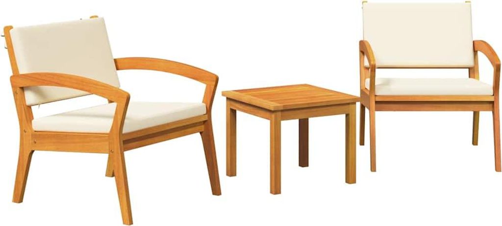Bistrogarnitur mit Kissen 3 pcs Braun Polyester