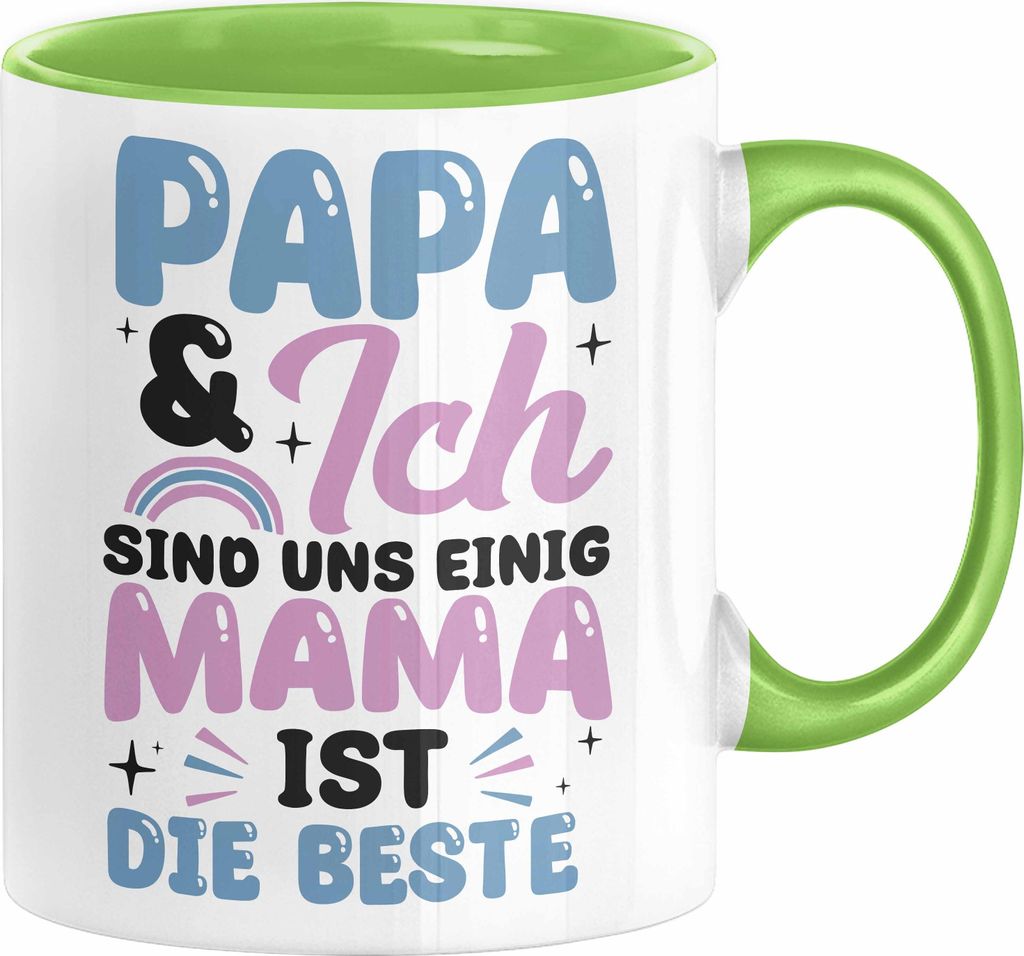 Mama Tasse Geschenk zum Muttertag Papa Und Ich Sind Uns Produktbild 