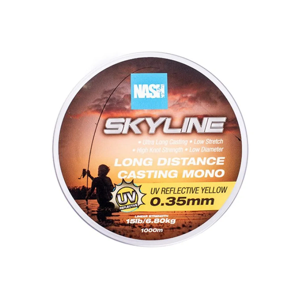 Monofilament Nash Skyline jaune réfléchissant 15lb haute résistance abrasion