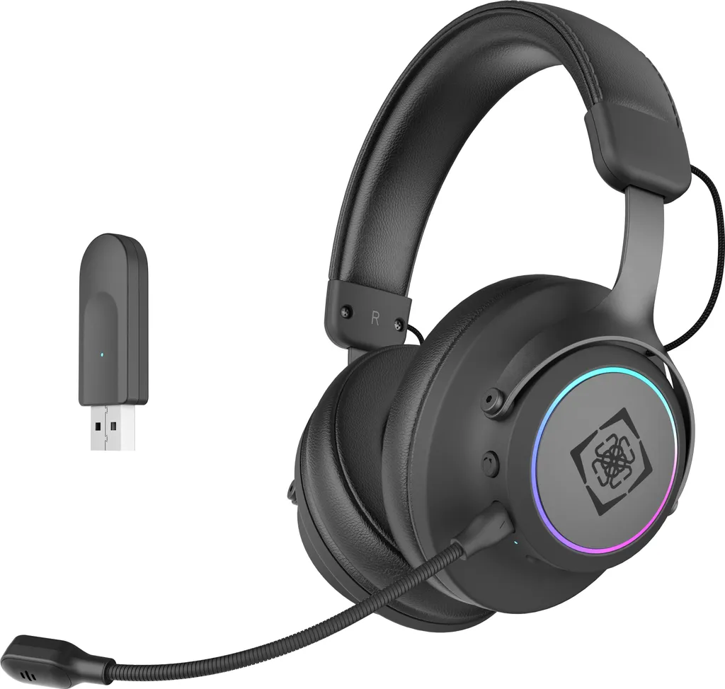 Upgrade Setup Gaming: Cuffie Wireless Deltaco DH440 Nere & RGB