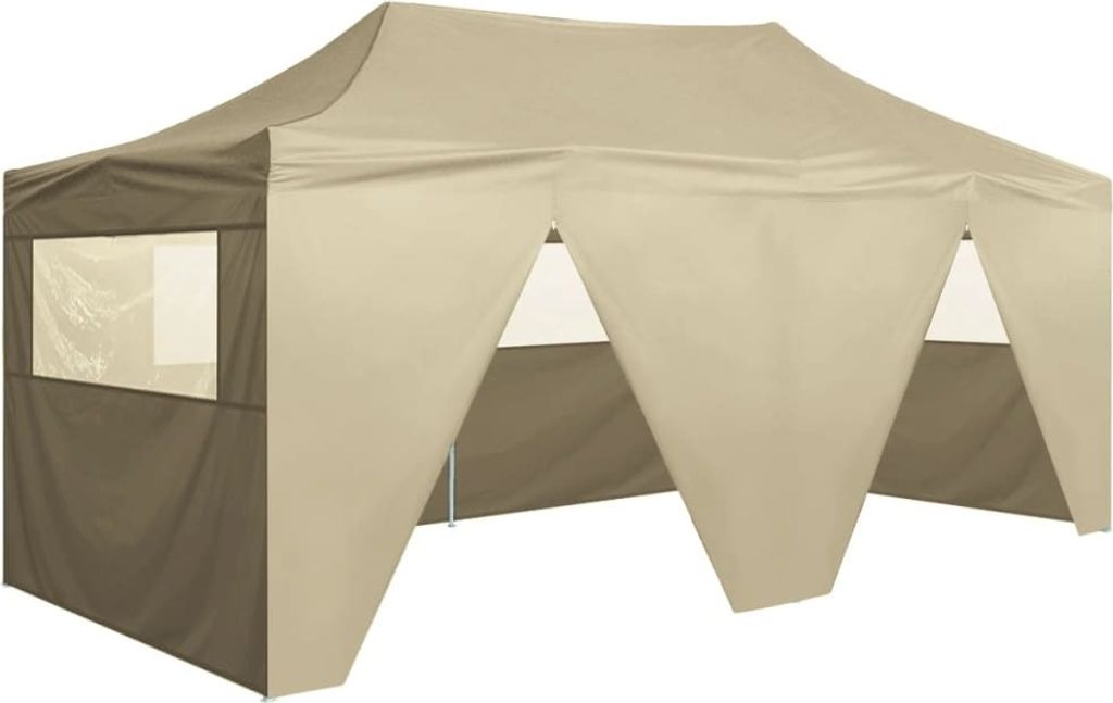 Gazebo Professionale Pieghevole con 4 Pareti 3x6m Acciaio Immagine del prodotto 