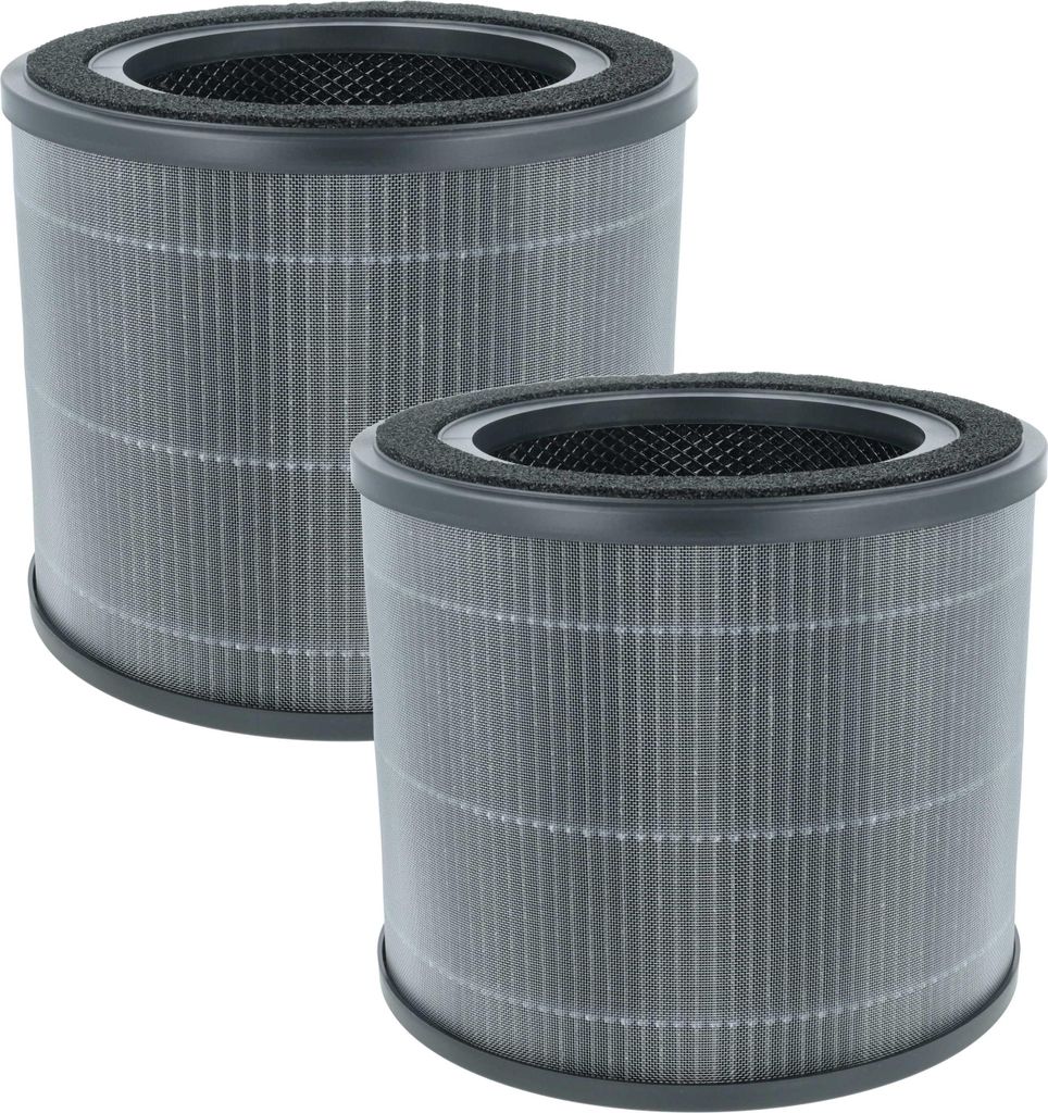 vhbw 2x H13 Filter kompatibel mit Grundig AirExpect, TL2713, AirExtend Luftreiniger - Ersatz-Filter mit integriertem Aktivkohle-Filter