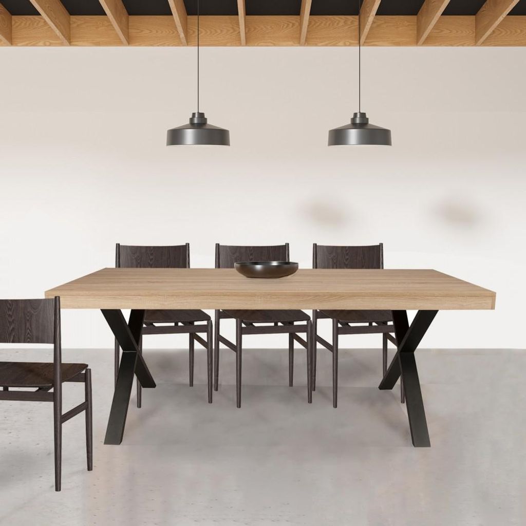 ESSTISCH CADIX/ TISCH 200x90cm - 8 Personen - Eiche gebleicht Nachbildung