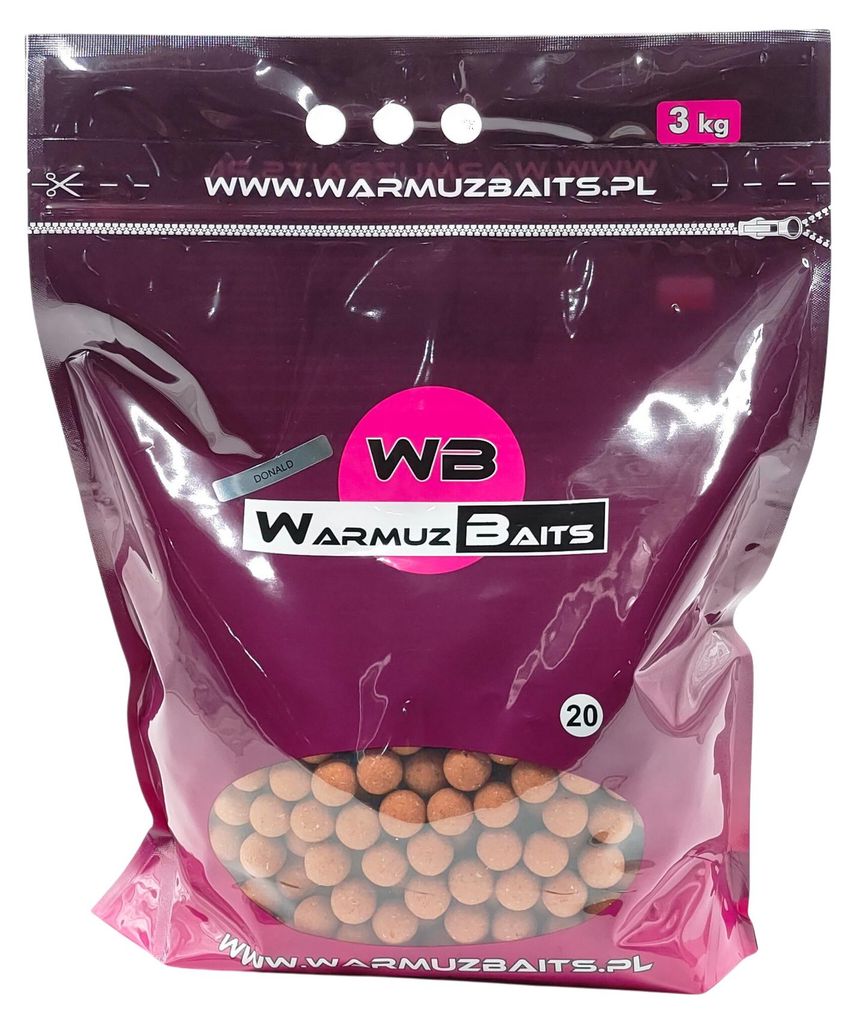 Futterboilies 20mm Warmuz Baits Beutel 3kg DONALD