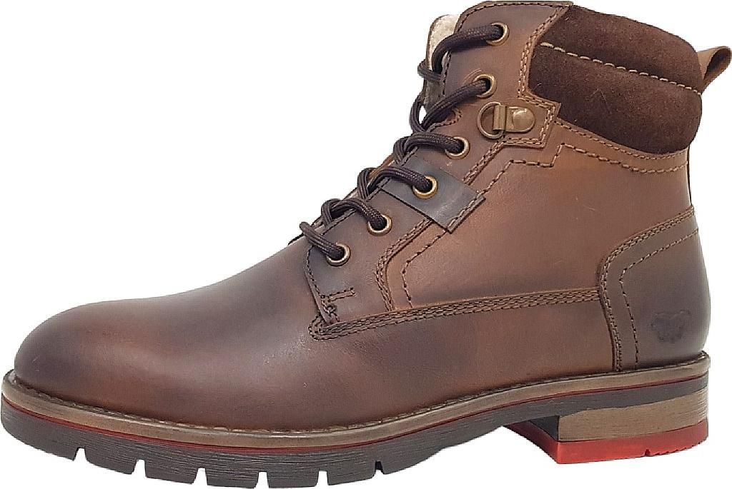 Mustang Herren Schnür Boot Herrenschuhe Stiefel Schnürer Braun Freizeit, Schuhgröße:44 EU