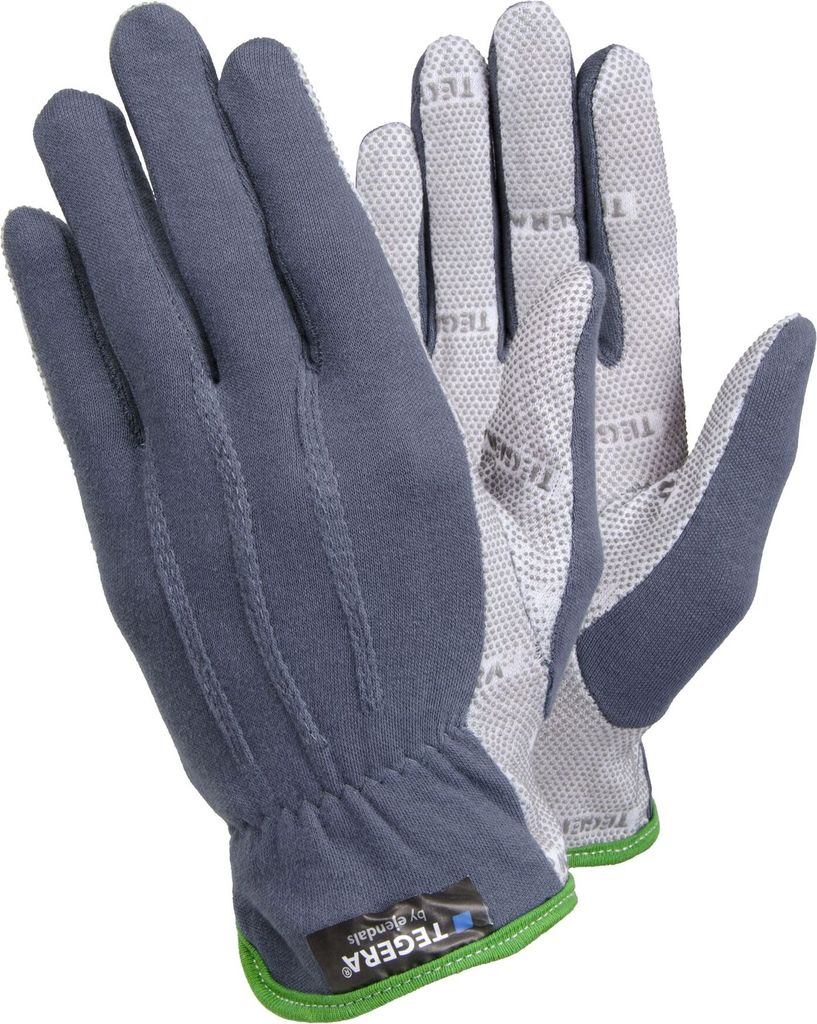 Ejendals Tegera 8128 Textilhandschuh mit Vinyl-Punkten für präzisen Handschutz in Industrie und Handwerk (12 Paar)