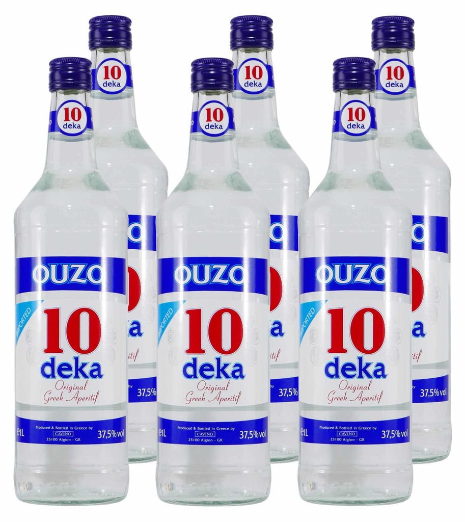 Ouzo Deka 10 - Original Grperitif (6 x 1,0L)