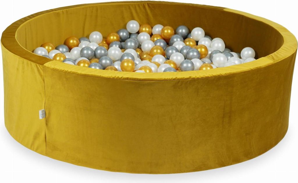 Bällebad 700 Teile 130x40 Velvet Gold: Gold, Silber, Perle