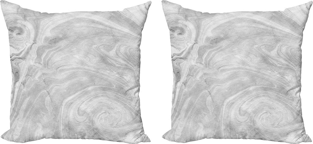 ABAKUHAUS Marmor Kissenbezug Set (2Stück), Traditioneller einfarbiger japanischer Art-Muster-natürlicher Retro- Ansatz, 60 x 60 cm, Hellgrau