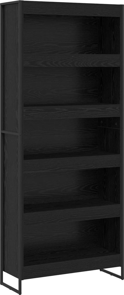 Bücherregal 2 pcs Schwarz Eichen-Optik 80 x 30 x 189,5 cm