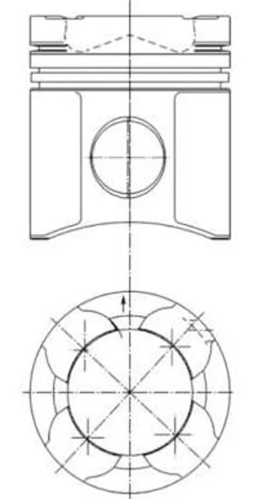 Piston KOLBENSCHMIDT 94852600 compatible avec Camry et Ceed OE 51025117318
