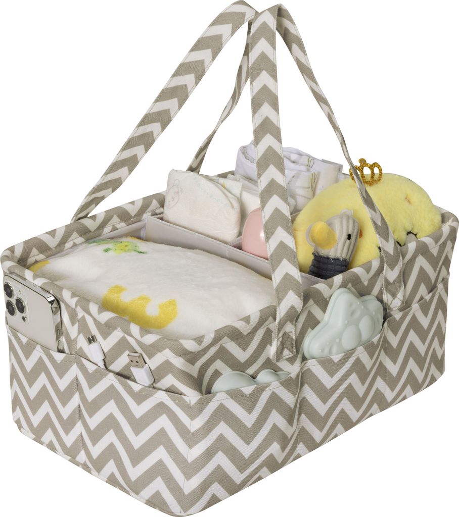 Navaris Wickeltasche Organizer mit 10 Fächern - Praktischer Baby Wickelorganizer - Windel Organizer - Wasserabweisendes Innenfutter - Windel Caddy...