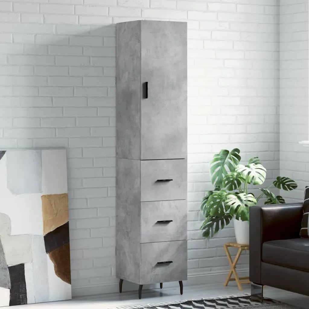 vidaXL Highboard Grigio Cemento 34,5x180 cm | Mobile Dispensa Moderno