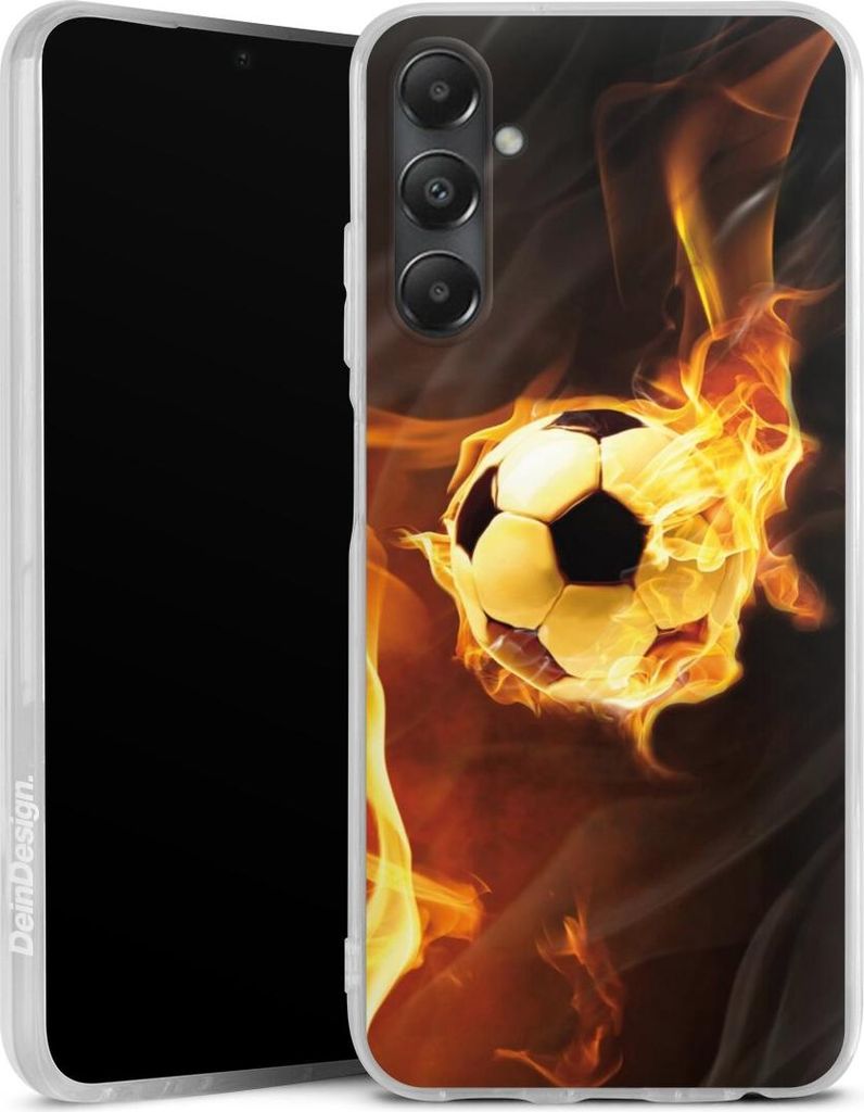 DeinDesign Handyhülle für Samsung Galaxy A05s Silikon Hülle Case Smartphone Schutzhülle Ball Feuer Fußball