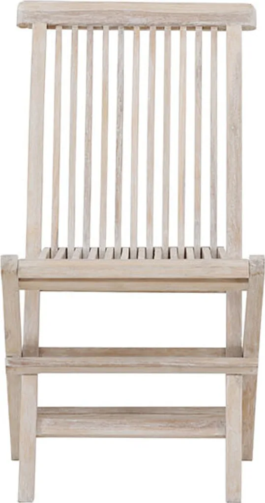 Kenya Chaise de Jardin Whitewash en Acacia Massif Style Naturel