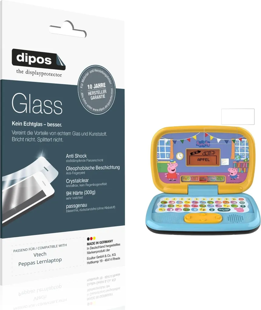 2x Pellicola Protettiva Vtech Peppa's Lernlaptop - Vetro Flessibile 9H
