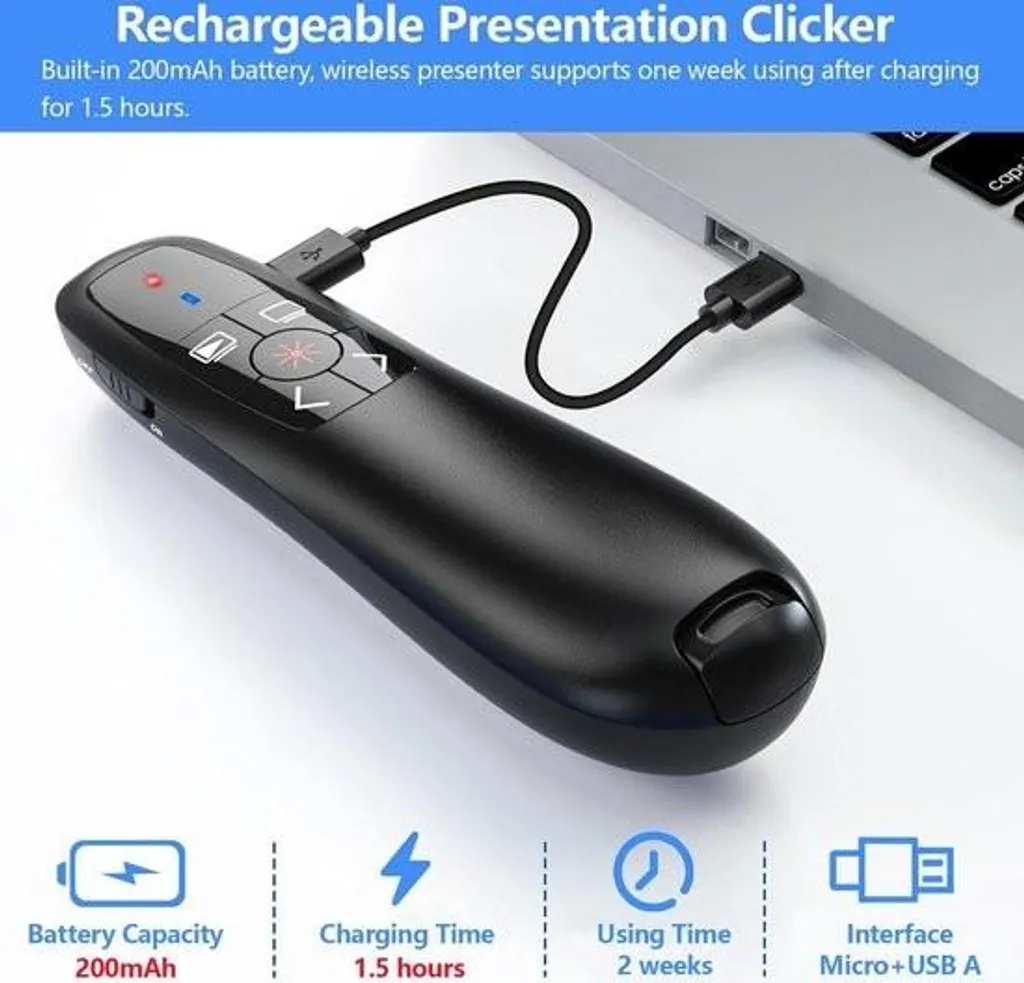 Télécommande PPT pour Mac et ordinateur portable avec connecteur mixte