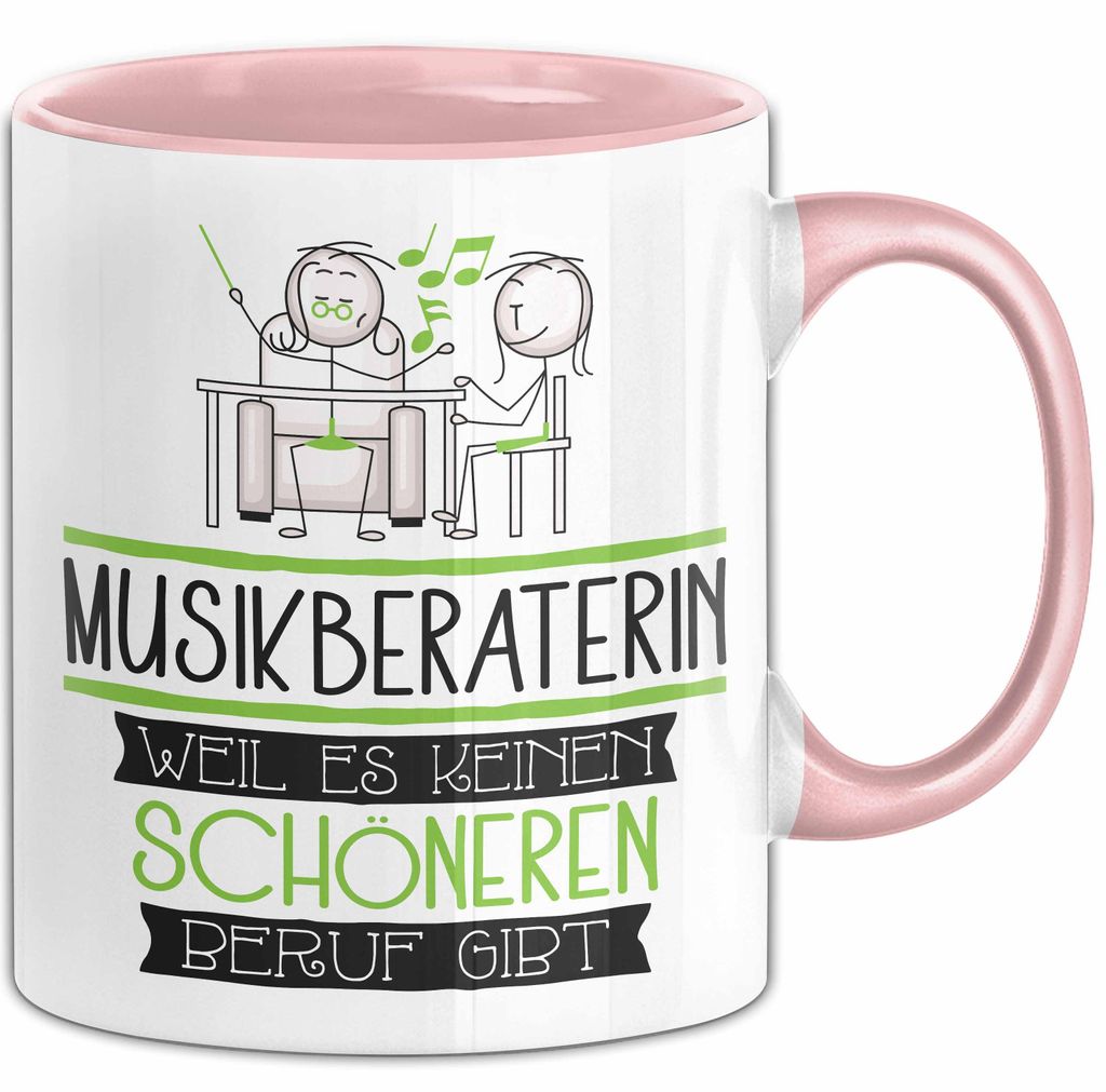 Musikberaterin Weil Es Keinen Schöneren Beruf Gibt Tasse Geschenk für Eine Musikberaterin Lustig (Rosa)