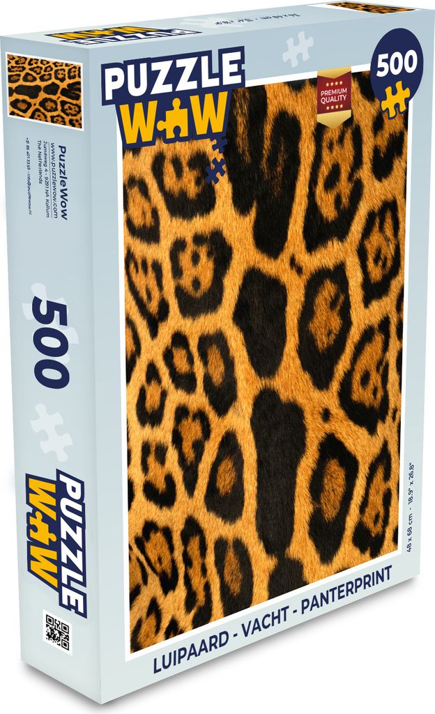 MuchoWow Puzzle 500 Teile Leopard - Pelz - Pantherdruck - Denken - Spiel - Toy