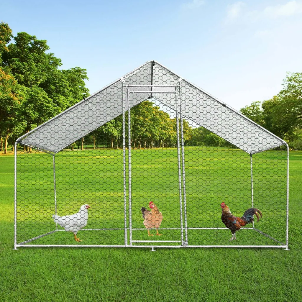 Poulailler de jardin pour volailles avec parcours extérieur sécurisé