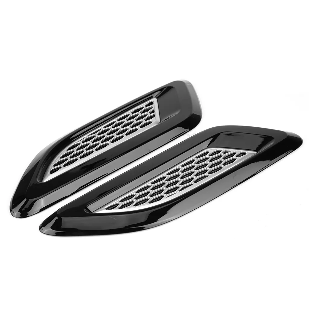Garniture d'aile d'air universelle pour capot de voiture en ABS Noir