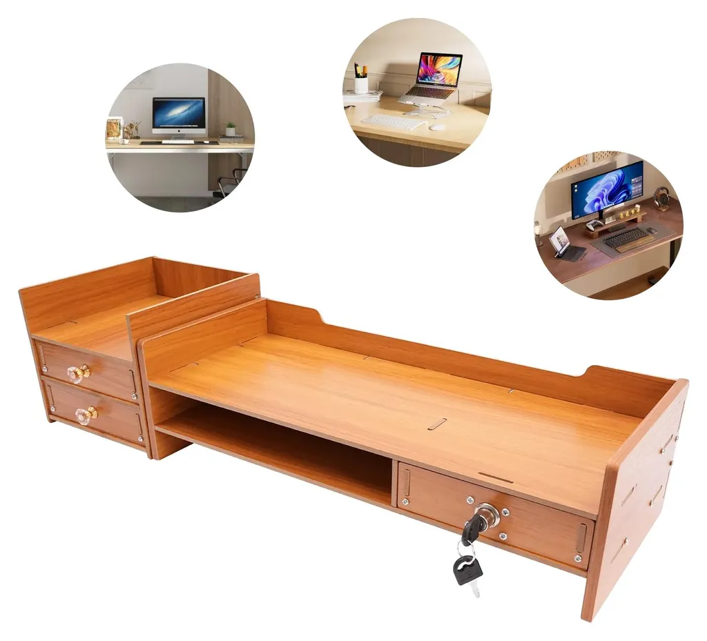 Support pour écran de bureau 60 cm idéal pour télétravail et confort