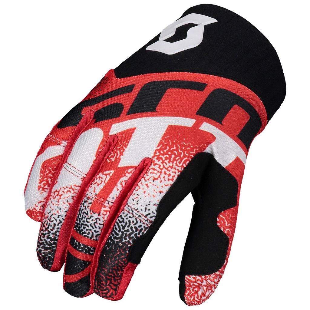 Scott 450 Noise Motocross Handschuhe, schwarz/rot, S