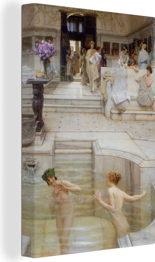 OneMillionCanvasses - Leinwandbilder - 90x140 cm, Ein beliebter Brauch - Lawrence Alma Tadema, Wandbilder Kunstdruck Wanddekoration - Wandschmuck...