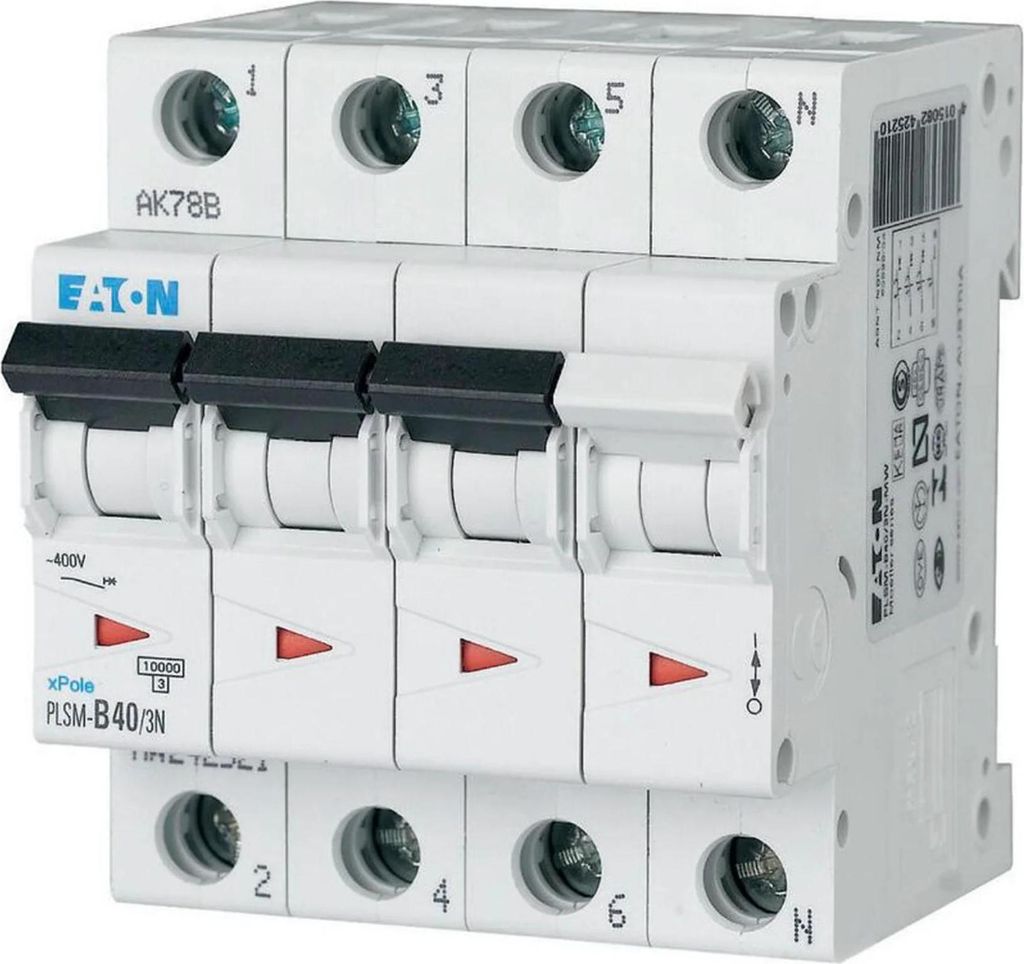 Eaton LS-Schalter 10kA C 40A/3pol+N 4TE Eaton Produktbild 