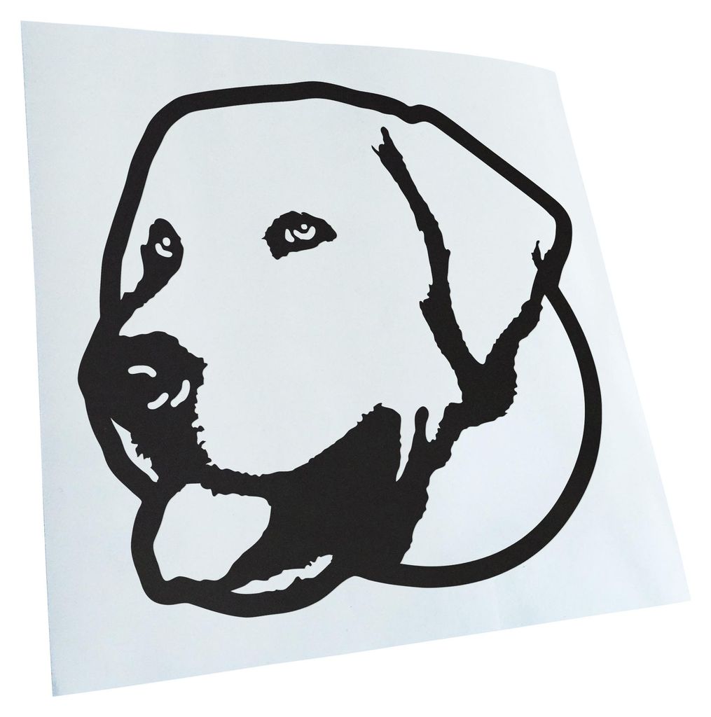 Kiwistar - Autoaufkleber - labrador retriever Hund - Mattweiss - 11x10cm - Aufkleber für Auto, Laptop, Fahrrad, LKW, Motorrad mehrfarbig JDM Decal...